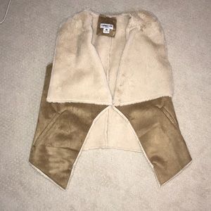 Brown Suede Fur Vest